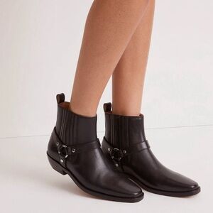 Madewell Black Leather Ankle Booties